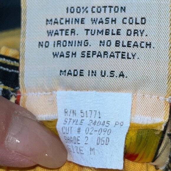 VINTAGE GENE EWING BIS SUNNY YELLOW PULL ON COTTAGECORE 100% COTTON MAXI SKIRT M - Picture 10 of 13